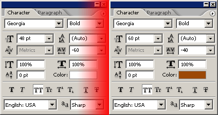 Butter Scotch Effect Text Settings