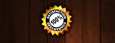 100% Satisfaction Guaranteed Seal/Badge Result