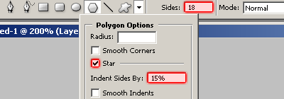 Polygon Shape Tool Settings Screenshot