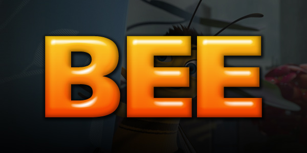 Layer Styles Applied to â€˜Beeâ€™ Text