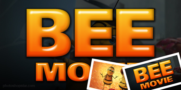 â€˜Bee Movieâ€™ Text Effect Photoshop Tutorial