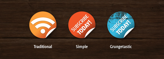 Nice and Simple Subscribe Badges for your Blog