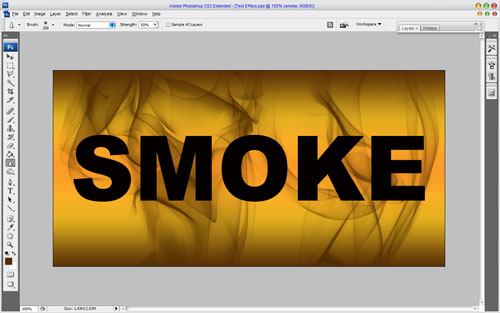 Smoked Text Effect 06