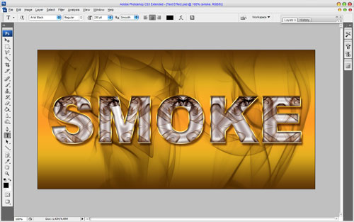 Smoked Text Effect 14