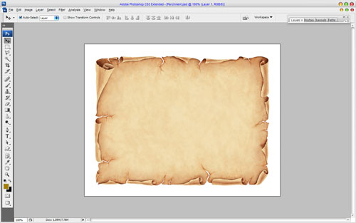 Adding the Picture to the Old Parchment 01