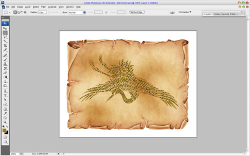 Adding the Picture to the Old Parchment 11