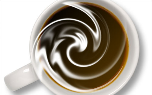 صنع كريم القهوة في فوتوشوب 12