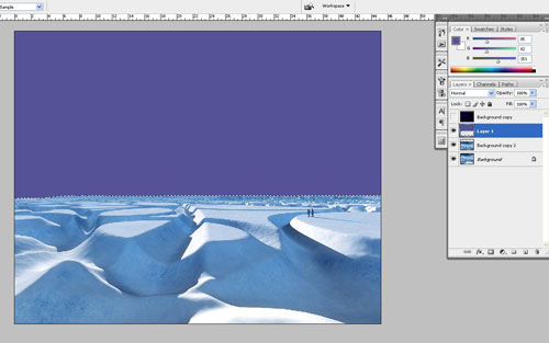Creating Northern Sky in Photoshop