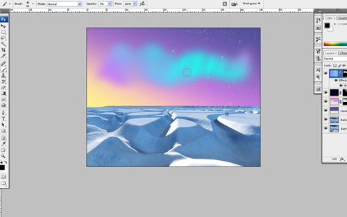 Creating Northern Sky in Photoshop