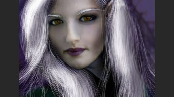 Transform a Female into a Dark Elf Using Photoshop Drawing Techniques