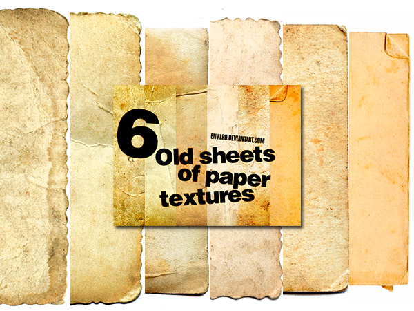 6 Old Sheets of Paper