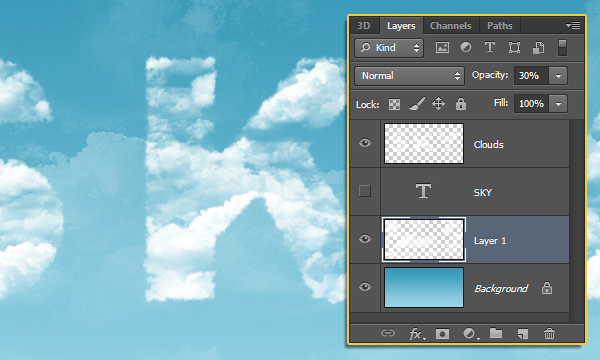 Clouds Text Effect 15