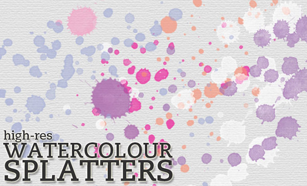 Hi-Res Watercolour Splatters