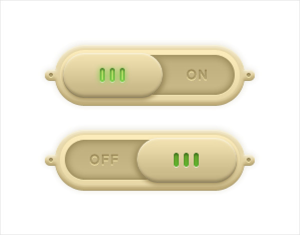 How to Create a Pale Golden Switch Button 44