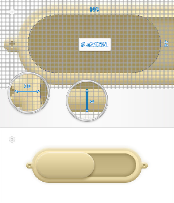 How to Create a Pale Golden Switch Button 19