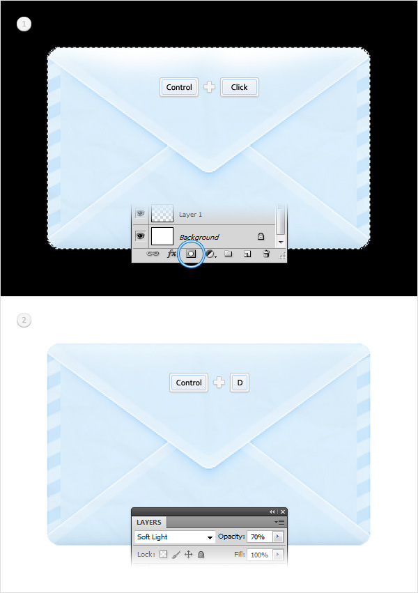 Create a Simple Envelope Illustration in Adobe Photoshop 11