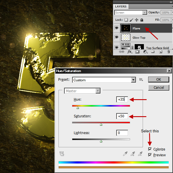 Create an Advanced Eroded Gold Effect 56