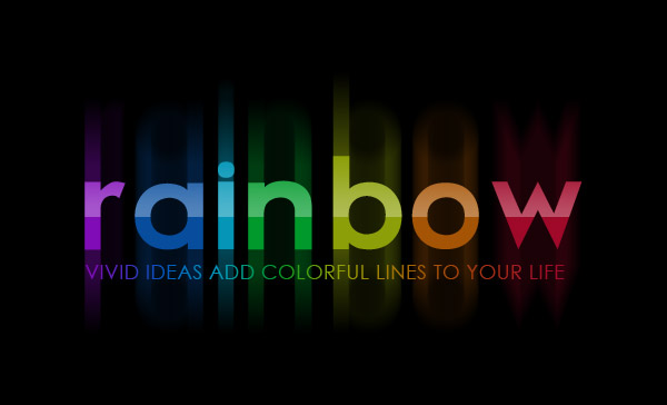 Bright Rainbow Text Effect