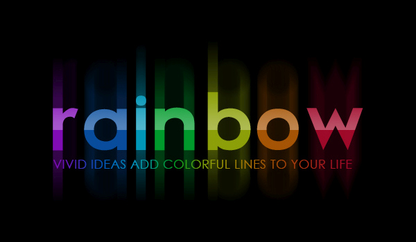 Bright Rainbow Text Effect