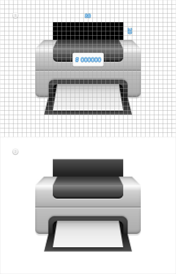 Create a Printer Icon in Adobe Photoshop 13