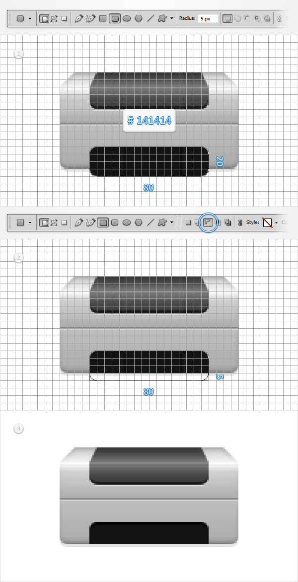 Create a Printer Icon in Adobe Photoshop 8