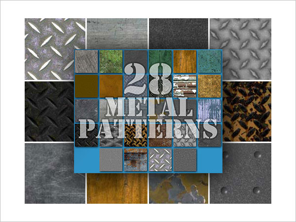 28 Seamless Metal Patterns for Photoshop