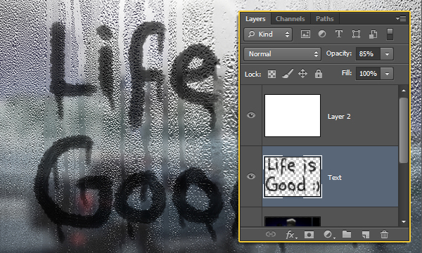 The Text on the Wet Sweaty Window 13