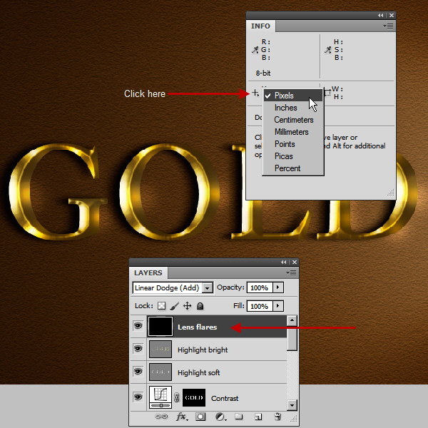 Learn a realistic gold text effect in Photoshop 45