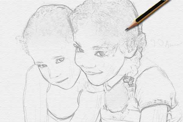 Turn a Photo into Pencil Drawing 17