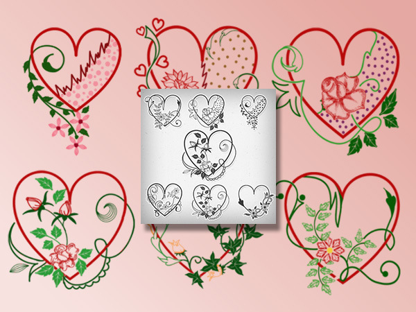 Valentine Heart Brushes