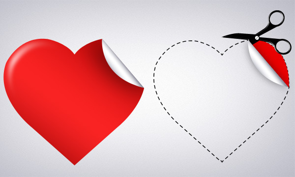 Valentine Heart Shaped Sticker 