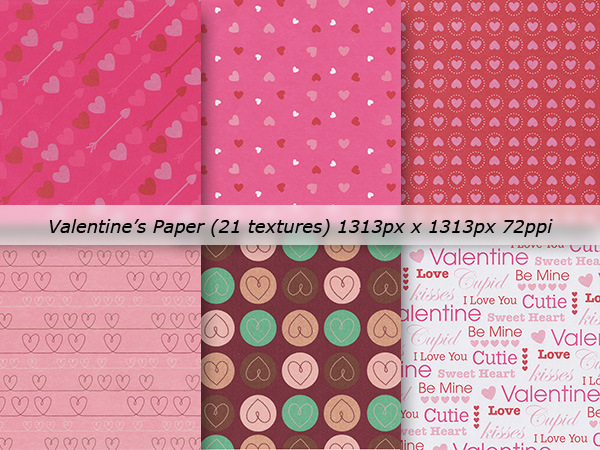 Valentine's Paper Textures Pack