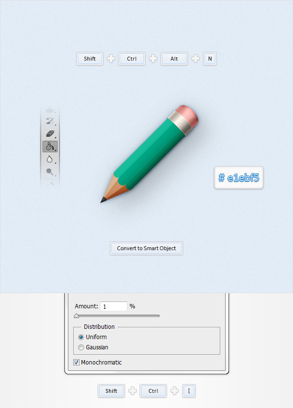 Create a Simple Pencil Icon in Adobe Photoshop 24