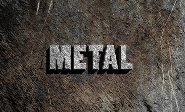How to Create a Simple 3D Text Metal Effect in Photoshop CS6