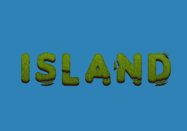 Create an Island Text Effect in Adobe Photoshop 10