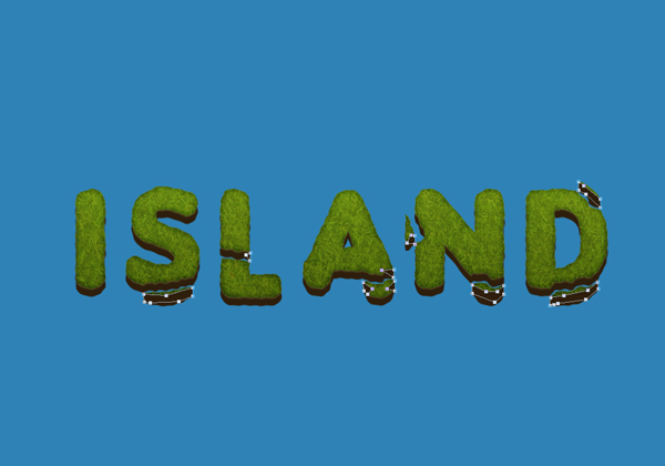 Create an Island Text Effect in Adobe Photoshop 11