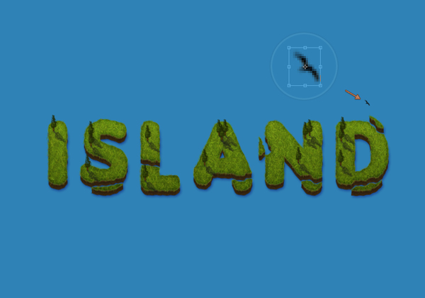 Create an Island Text Effect in Adobe Photoshop 21