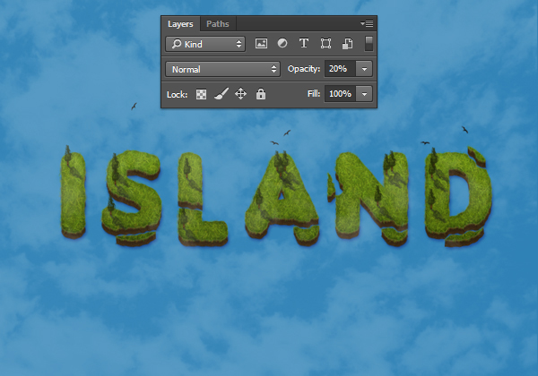 Create an Island Text Effect in Adobe Photoshop 22