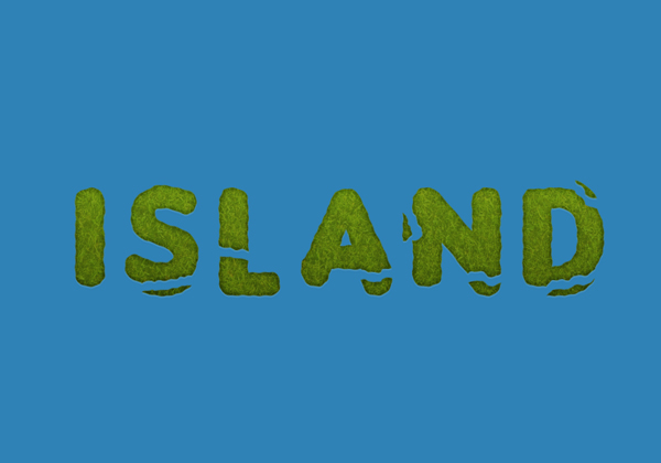 Create an Island Text Effect in Adobe Photoshop 9