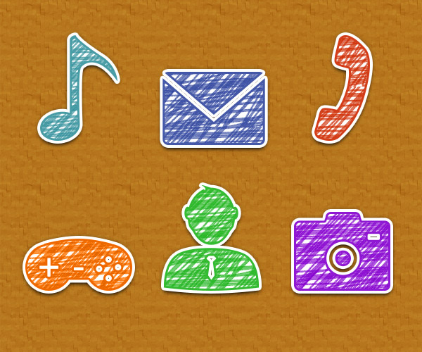 Create a Set of Hand Drawn Icons Using Only Adobe Photoshop