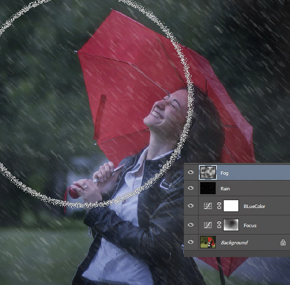 أضف تأثير المطر إلى صورة في Photoshop 11