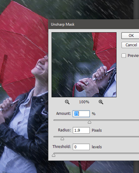 Add a Rain Effect to a Photo in Photoshop 11