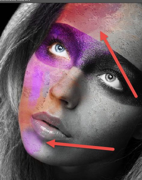 Create a wild looking colored face 8
