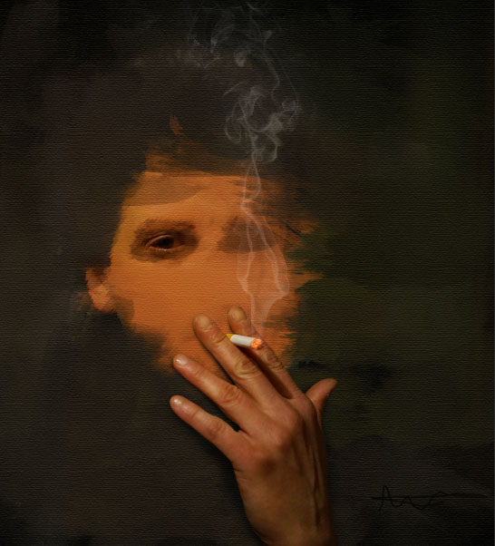 خلق تأثير الرسم التدخين 17