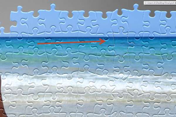 Learn How to Create Jigsaw Puzzle Effect in Photoshop 15