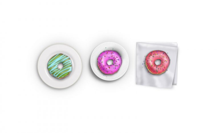 How To Draw Semi Realistic Donuts using Adobe Photoshop