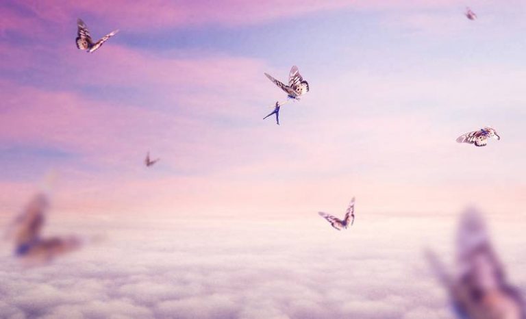 Create a Surreal Flying Scene with Giant Butterflies in Photoshop