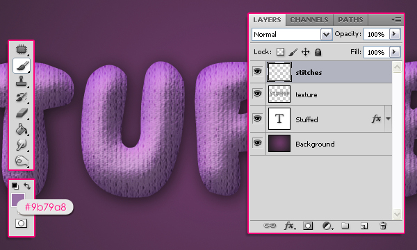 How to Create Stuffed Text Effect in Photoshop 23
