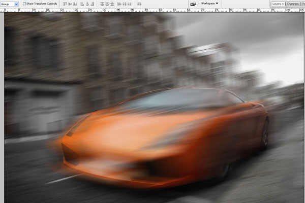 كيفية إنشاء تأثير الحركة السريعة في Photoshop 2
