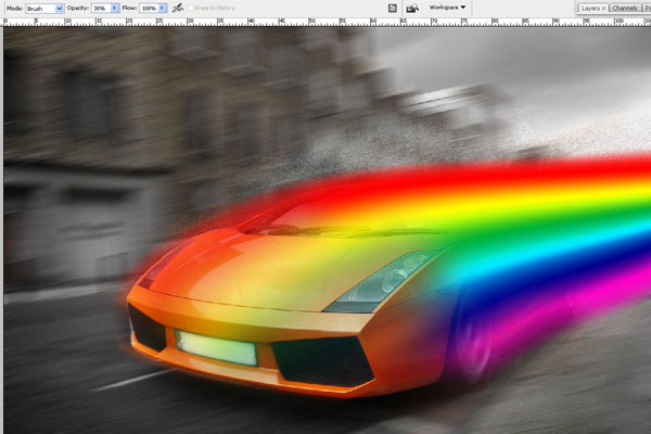 كيفية إنشاء تأثير الحركة السريعة في Photoshop 20